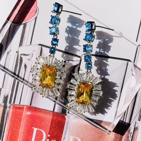 flower stone jewelry pierce