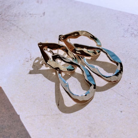 gold × silver metal pierce