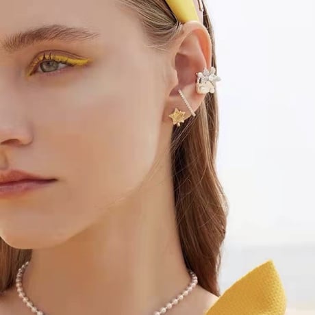 yellow star double stick pierce