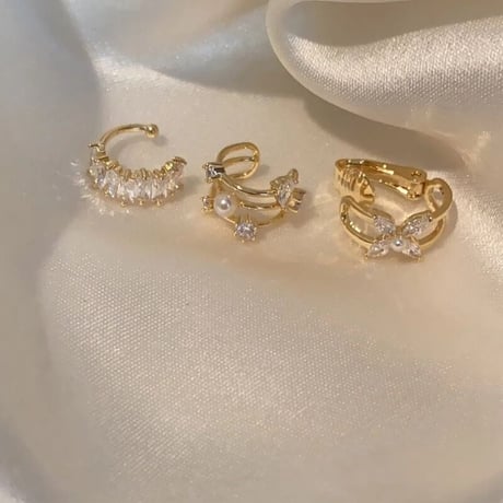 gold stone ear cuffs