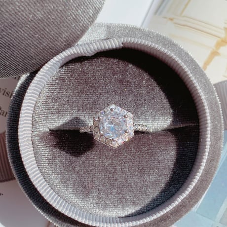 hexagon stone ring