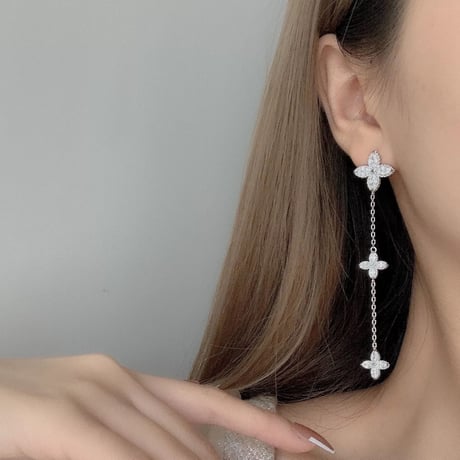 flower stone long chain pierce