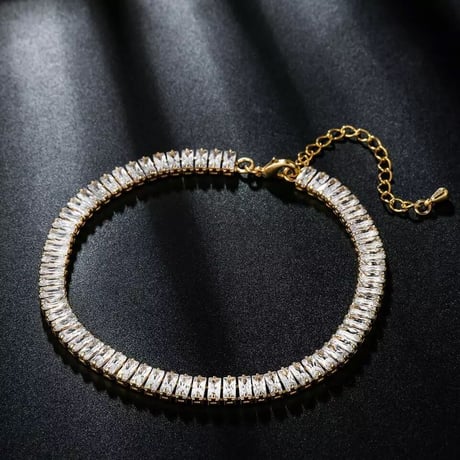 square stone anklet
