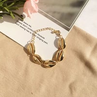 gold shell bracelet