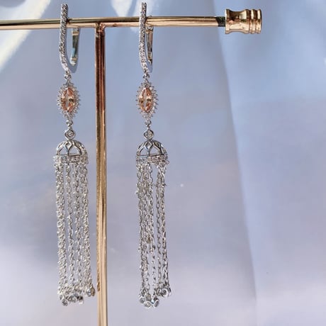 tassel stone long pierce