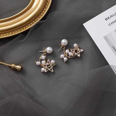 star semicircle pearl  pierce