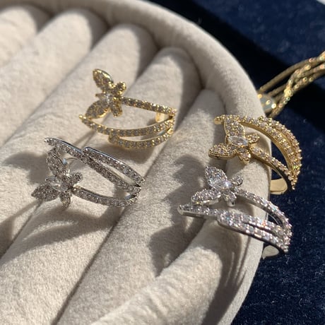 butterfly stone curve pierce