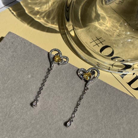 heart chain long pierce
