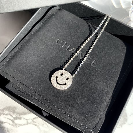 smile stone silver necklace