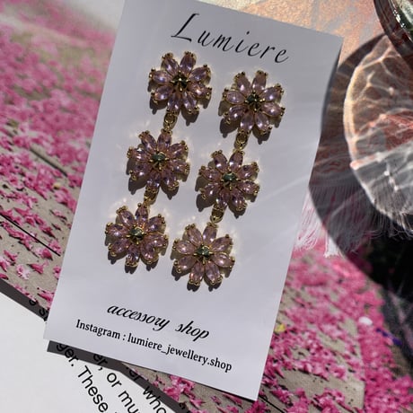 sakura flower stone  pierce