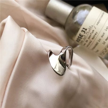 silver925 curve silver ring