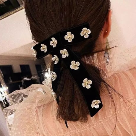 flower ribbon hair valetta