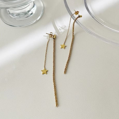 star chain × chain long  pierce