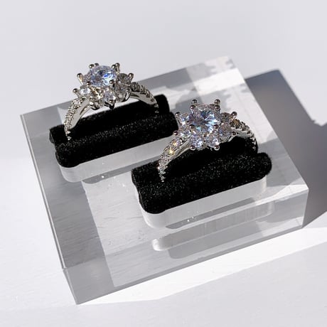 flower stone open ring