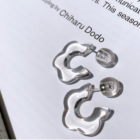 flower hoop clear catch pierce