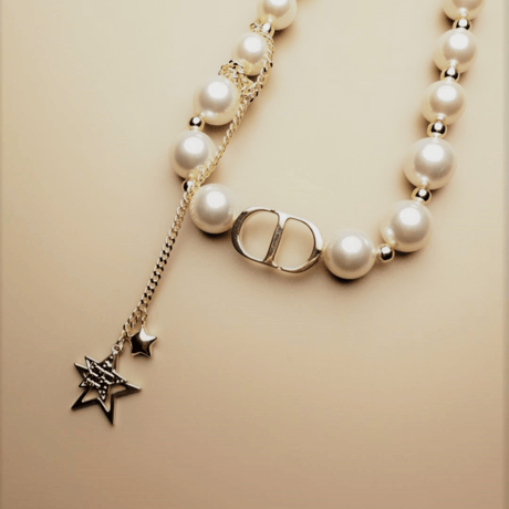 pearl star chain necklace