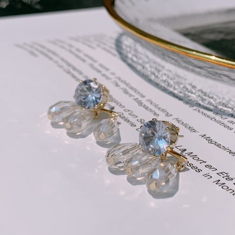 tassel clear stone2way  pierce