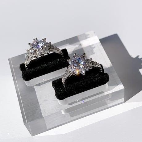flower stone open ring