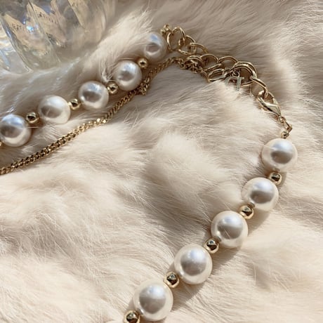pearl star chain necklace