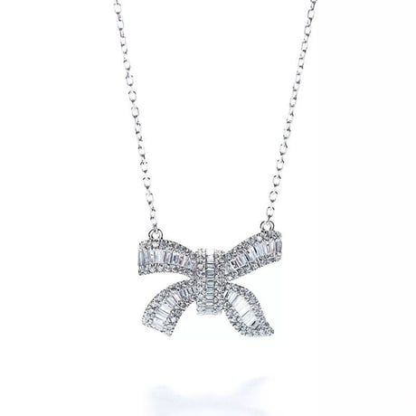 ribbon necklace  silver925