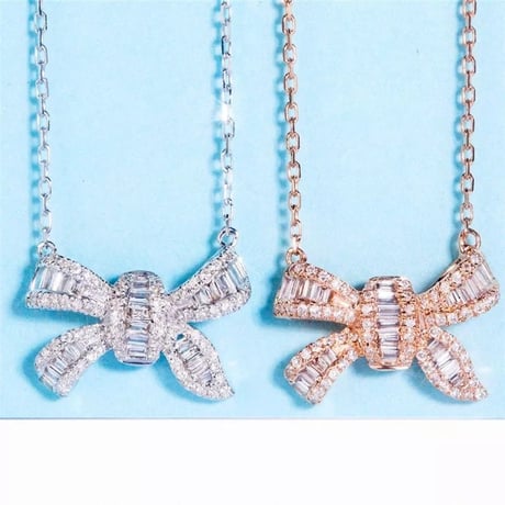 ribbon necklace  silver925