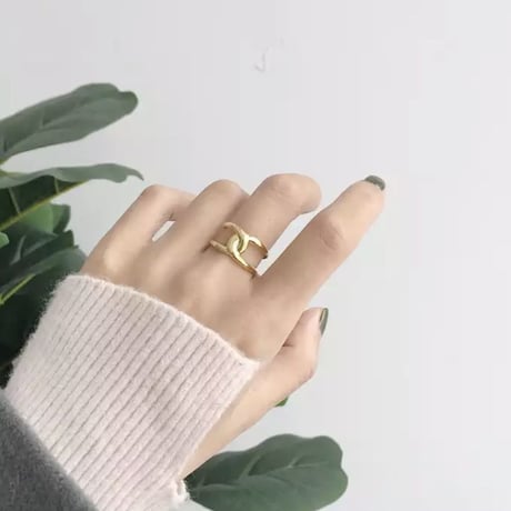silver925 gold torsionring