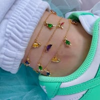 colorful dinosaur stone necklace/bracelet/anklet