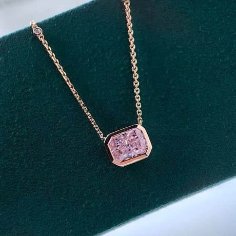 square color stone necklace
