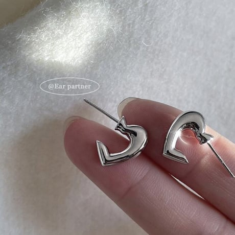 half heart mini pierce