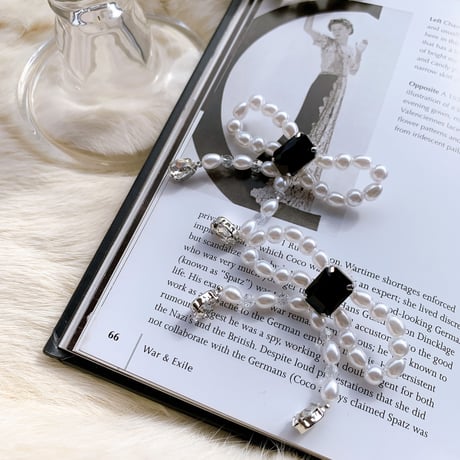 pearl ribbon big pierce
