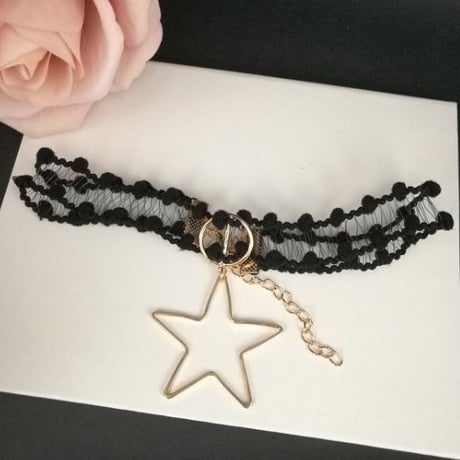 star see-through choker