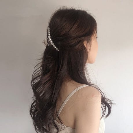 clear pearl hair clip 2