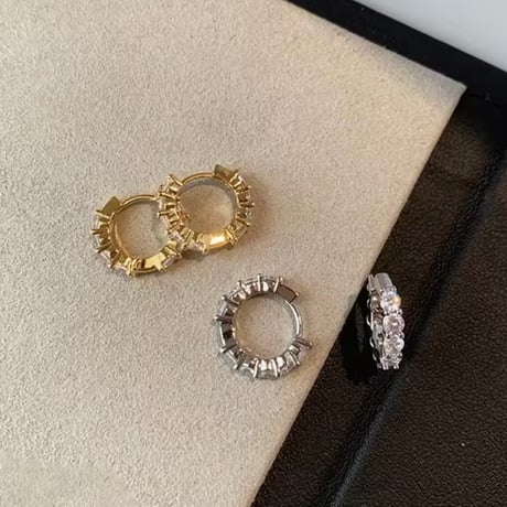 simple stone hoop pierce