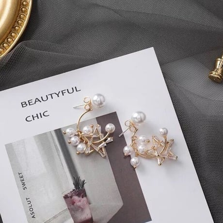 star semicircle pearl  pierce