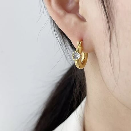 mini hoop  pierce in heart