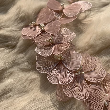 flower see-through long hair accessory