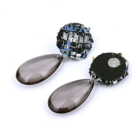 tweed clear drop pierce