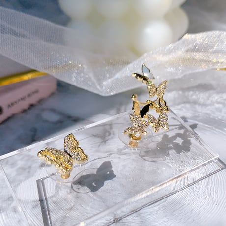 butterfly asymmetry  pierce ear cuffs