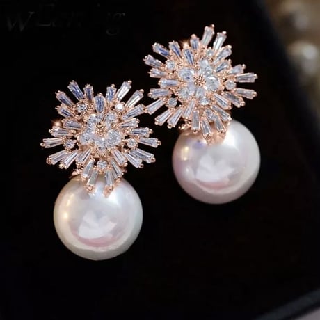 big crystal pearl pierce
