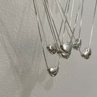 silver heart point necklace