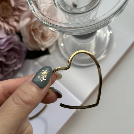 gold heart hoop pierce