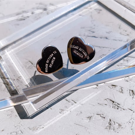 silver heart metal pierce