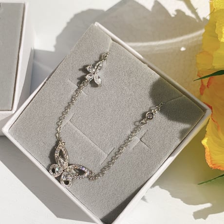 butterfly zirconia necklace