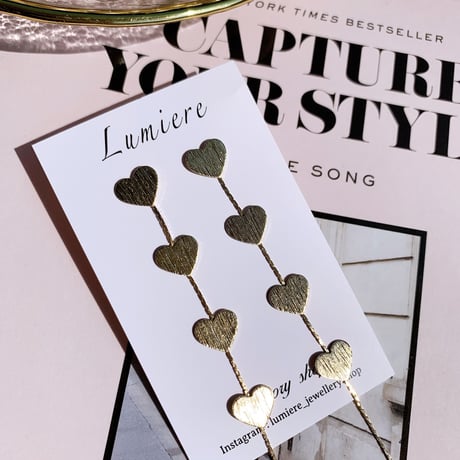 metal heart long pierce