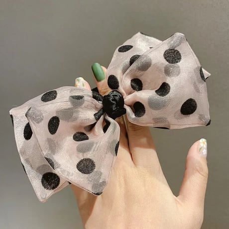 see-through polkadot hair valetta