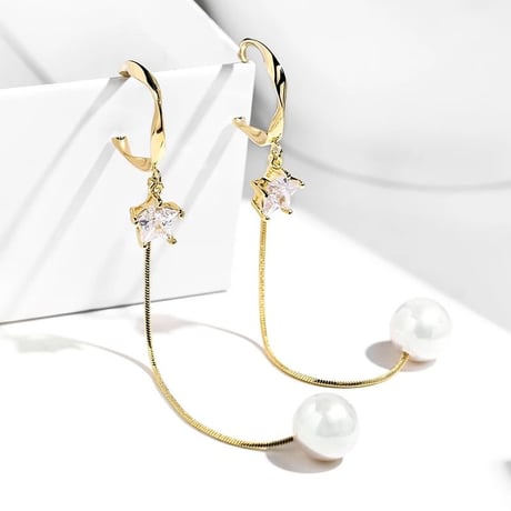 stone long pearl pierce