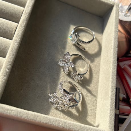 zirconia stone open ring