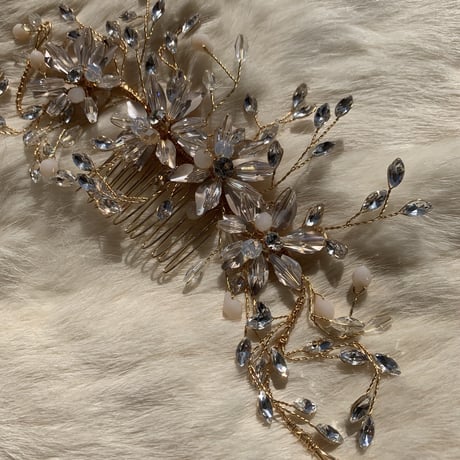 flower stone hair accessory