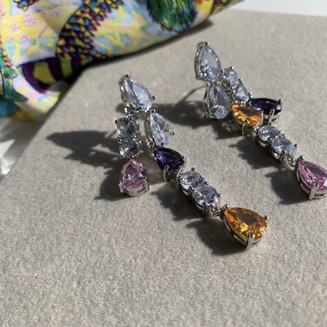 colorful stone large pierce