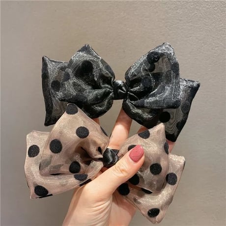 see-through polkadot hair valetta